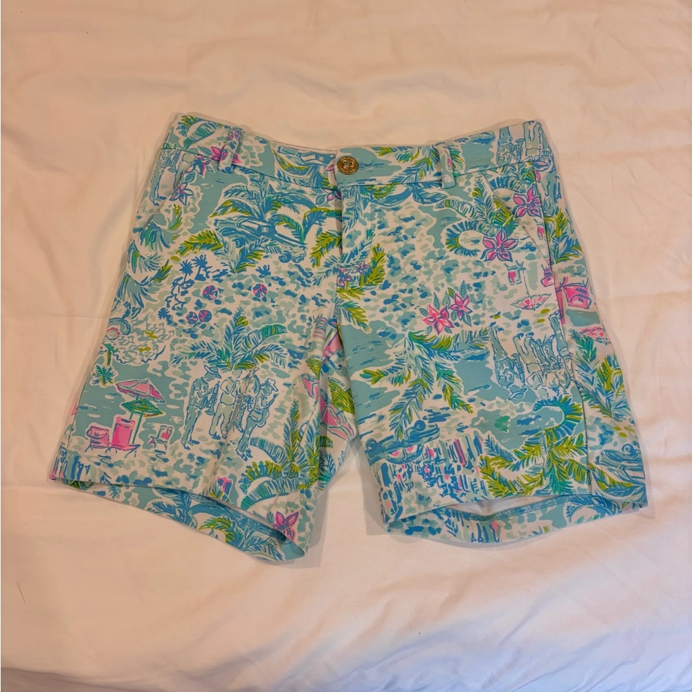 Lilly Pulitzer Jayne Knit Shorts What A Lovely Place Size 0